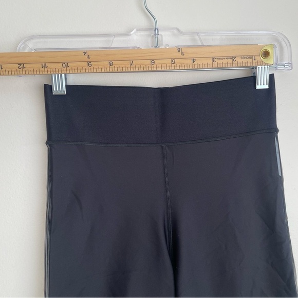 ULTRACOR Glossy Striped Black Leggings shiny compression track solid medium M - Picture 12 of 14